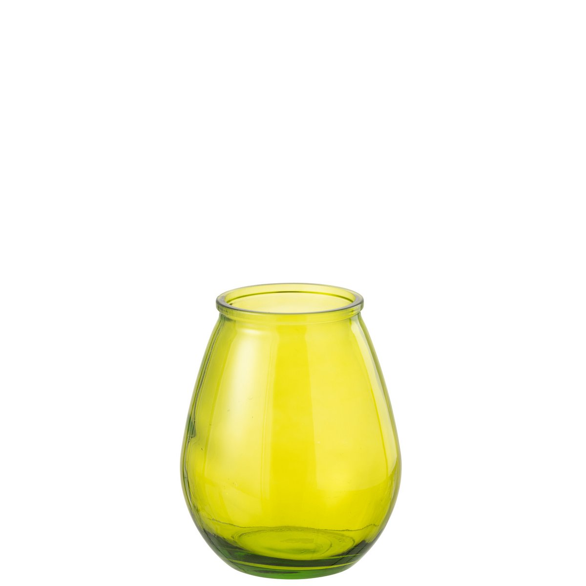 Vase Oeuf en Verre Jaune - Design moderne et élégant, Ø 19 cm