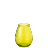 Vase Oeuf en Verre Jaune - Design moderne et élégant, Ø 19 cm