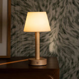 Lampe de table rechargeable en bois marron clair Zoë