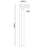 Light de base extérieure solaire LED "Filius" H: 50 cm, en métal et en plastique en anthracite, avec LED intégré