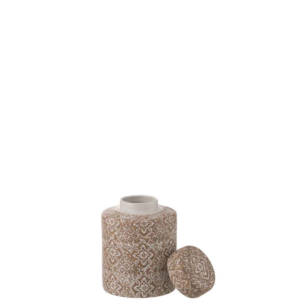 Détail du vase Wabi en porcelaine, mettant en avant sa finition brillante