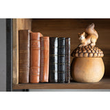 Objet déco J-Line en polyresin marron, intégré dans un salon moderne