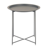 Tableuse Ø 47 H 51 2. Choisissez la table de balcon de table de jardin Terasses Table Round Alberta Metal Small Ver