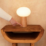 Lampe de table sans fil en bois marron clair Max