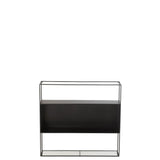 Rack Vu J-Line en métal et verre noir, vue de face