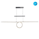 LED en retour la "ligne de boucle" pendentif de 130 cm de long, avec LED intégrée, en métal et en plastique