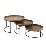 Ambiance salon avec les tables d'appoint J-Line, style industriel