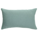 Coussin uni Zeff Vert de gris - vue avant avec texture en lin
