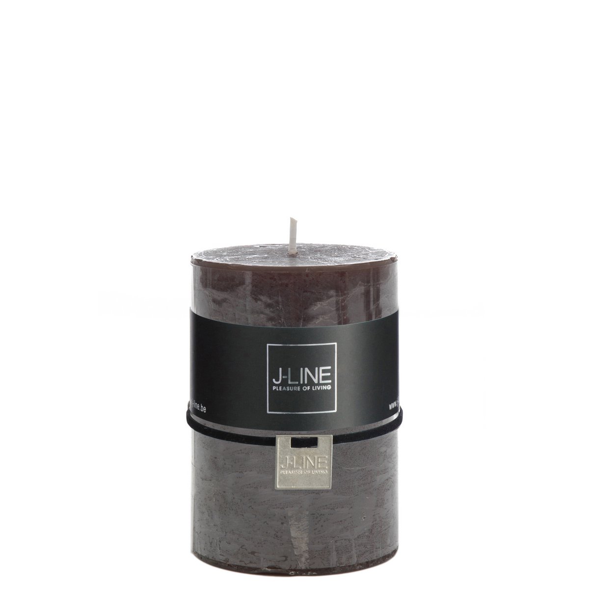 Bougie cylindrique noire J-Line, élégante et moderne