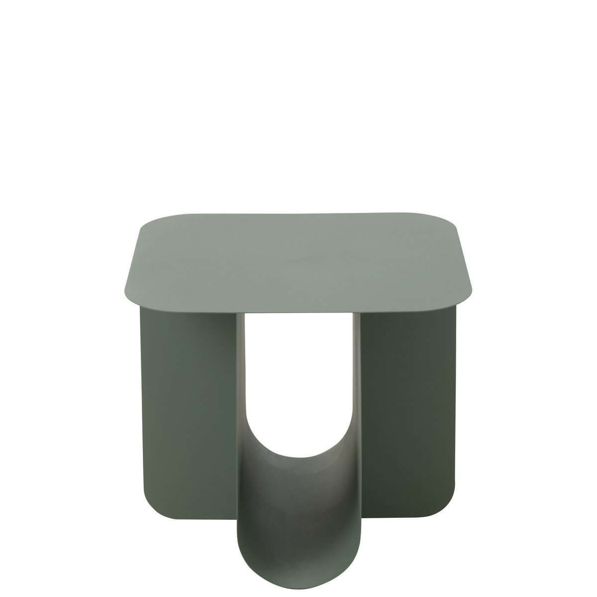 Table d'Appoint Carrée Métal Vert - vue de face