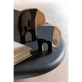 Détails des éléphants en bois noir et marron - décoration élégante