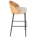 Tabouret de bar Lone J-Line sur fond neutre, mettant en valeur sa couleur naturelle
