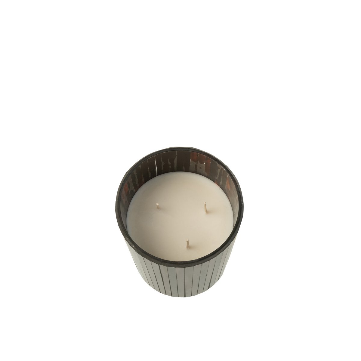 Bougie parfumée J-Line Noa en verre marron, design élégant