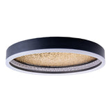 LED PLAFICATION ARANY, PLAFICATION FAGEMENT DE METAL ET DE PLASTIQUE EN NOIR, avec des LED fermement construites, dimmables, 40 cm de diamètre