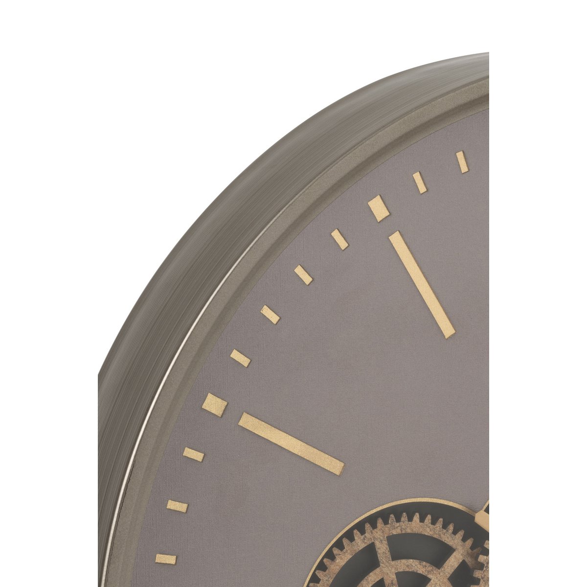 Horloge J-Line Klok Gear en bois gris - vue avant