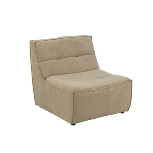 J-Line Canapé Grid Bois de Peuplier/Mousse Beige Foncé