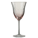 Verre à vin J-Line rose avec finition brillante, vue de profil