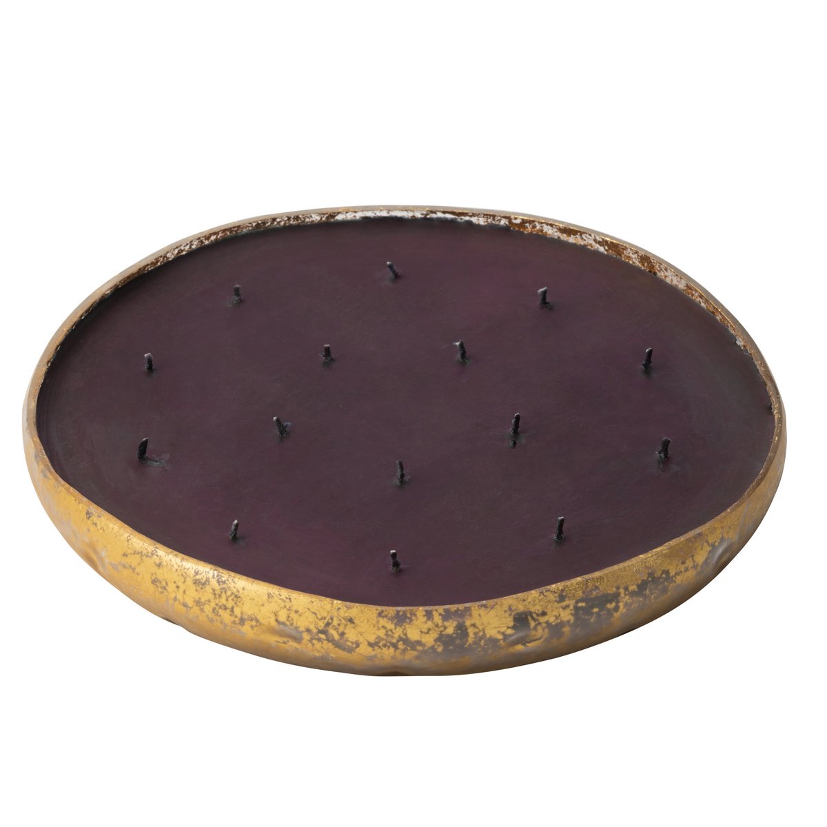 Bougie parfumée J-Line Cougie en verre doré et noir, vue d'ensemble