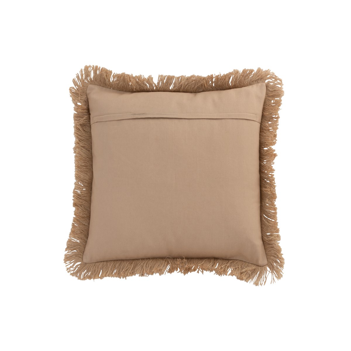 Coussin J-Line Flower Abstract en jute naturel, vue de face