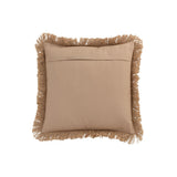 Coussin J-Line Flower Abstract en jute naturel, vue de face