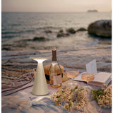 Lampe de table de batterie solaire "Palu" pour l'extérieur et à l'intérieur, en plastique en beige, 20 cm de haut
