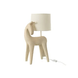 Ambiance intérieure avec la Lampe de Table Cheval Moderne en résine beige