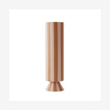 Vase Toppu en céramique caramel avec design élégant et graphique