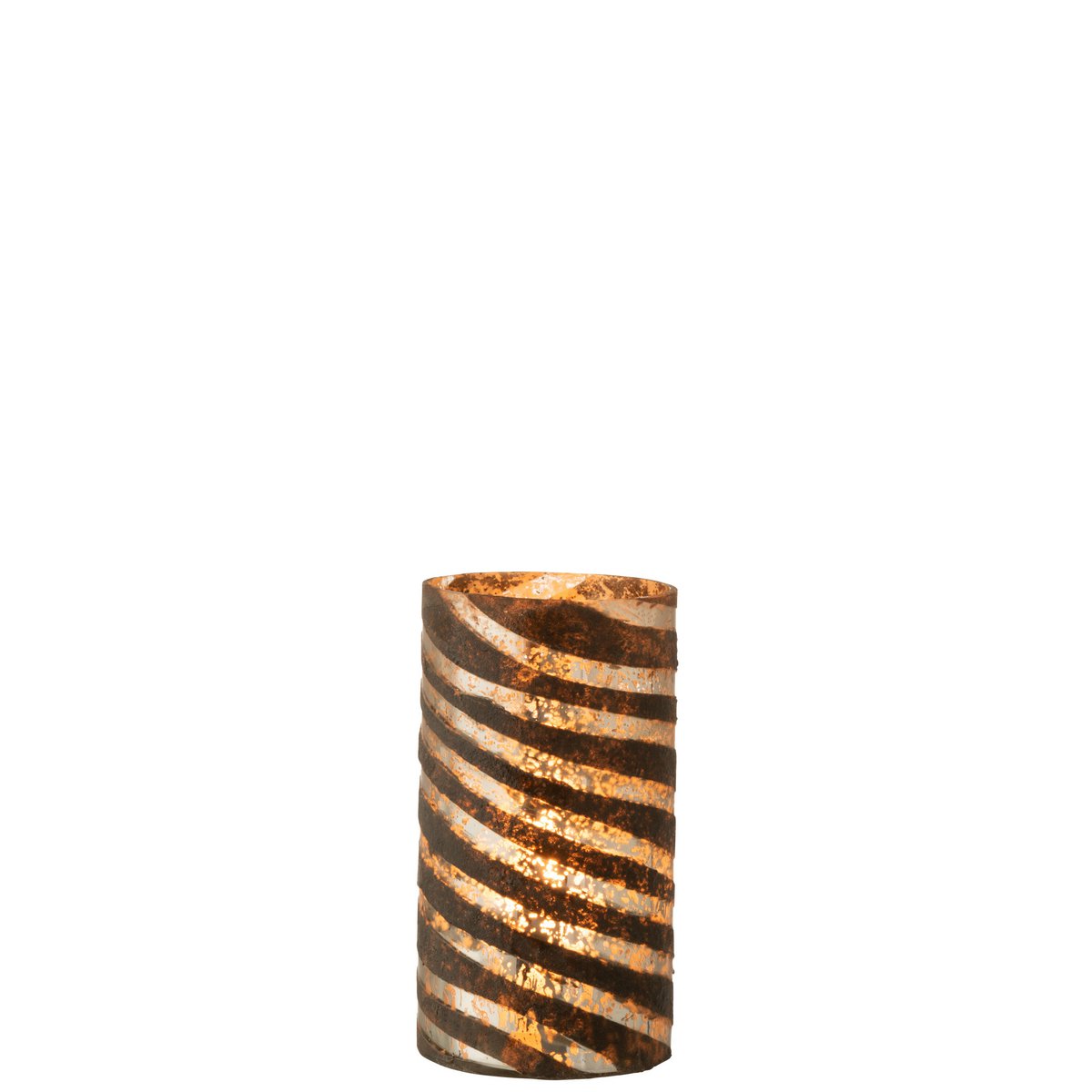 Détail du vase J-Stripes Round - finition en verre