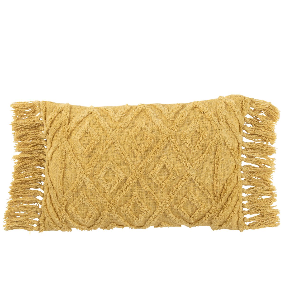 Coussin J-Line Pompon sur un canapé, ajoutant une touche de décoration