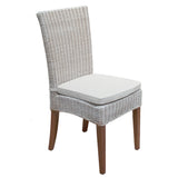 Chaise de rotin chaise de salle à manger blanche chaise de panier cardine blanc chaise de jardin d'hiver durable
