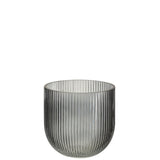 Vase J-Line Rayé noir en verre - vue avant