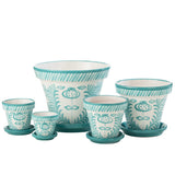 Pot de fleur J-Line Grenade - céramique - aqua - extra large - Ø 50 cm