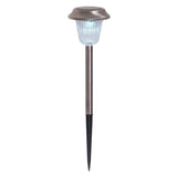 6 Set LED LED Light Light "Gustav" avec broche moulue, acier inoxydable et acrylique, avec des LED fermement construites en blanc froid, 39 cm de haut