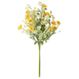 Bouquet de fleurs J-Line jaune sur table en bois
