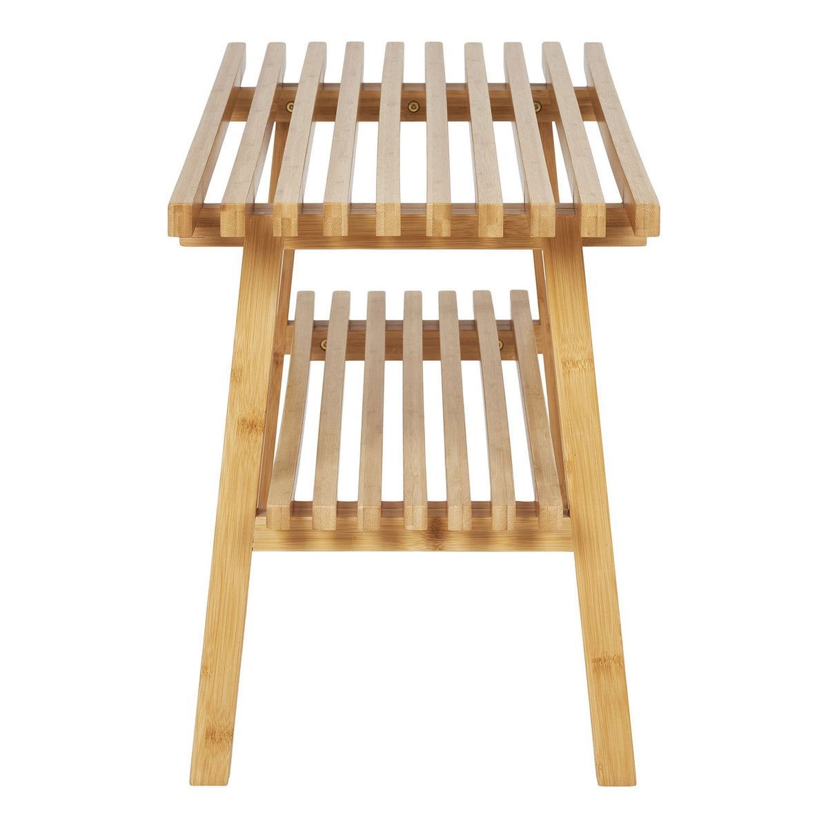 Banc de braises en bambou naturel, ambiance salon