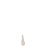 Arbre de Noël J-Line en plastique blanc, petit et scintillant