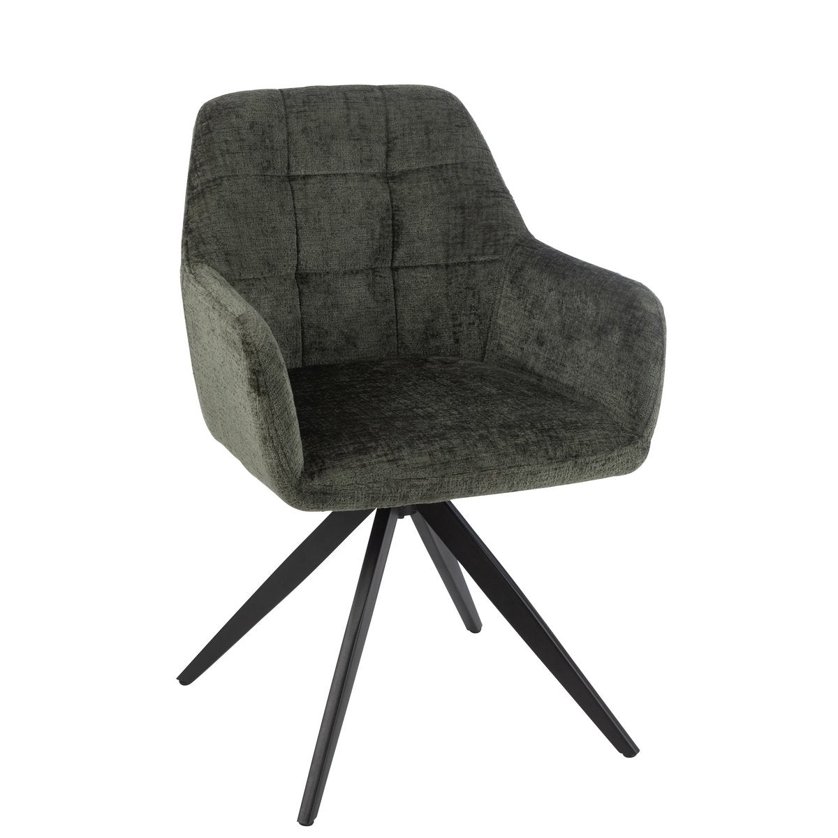 Chaise Louna J-Line en fer et acrylique vert, vue avant