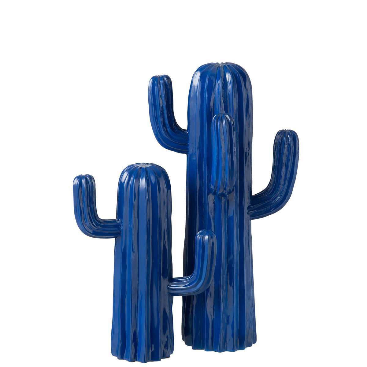 Cactus Polyrésine Bleu Grand de J-Line, décoratif et moderne