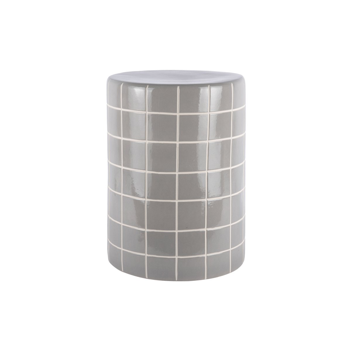 Table d'appoint haute Leitmotiv Retro Tiles avec motif de carrelage distinctif