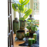 Bougie cylindrique J-Line vert clair, design moderne et élégant
