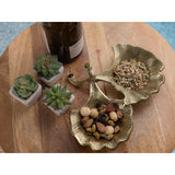 Shell Decorative Bowl Master Boîte à 18 parties en aluminium Ginkgo 2 feuille en or ou en argent feuille de feuille