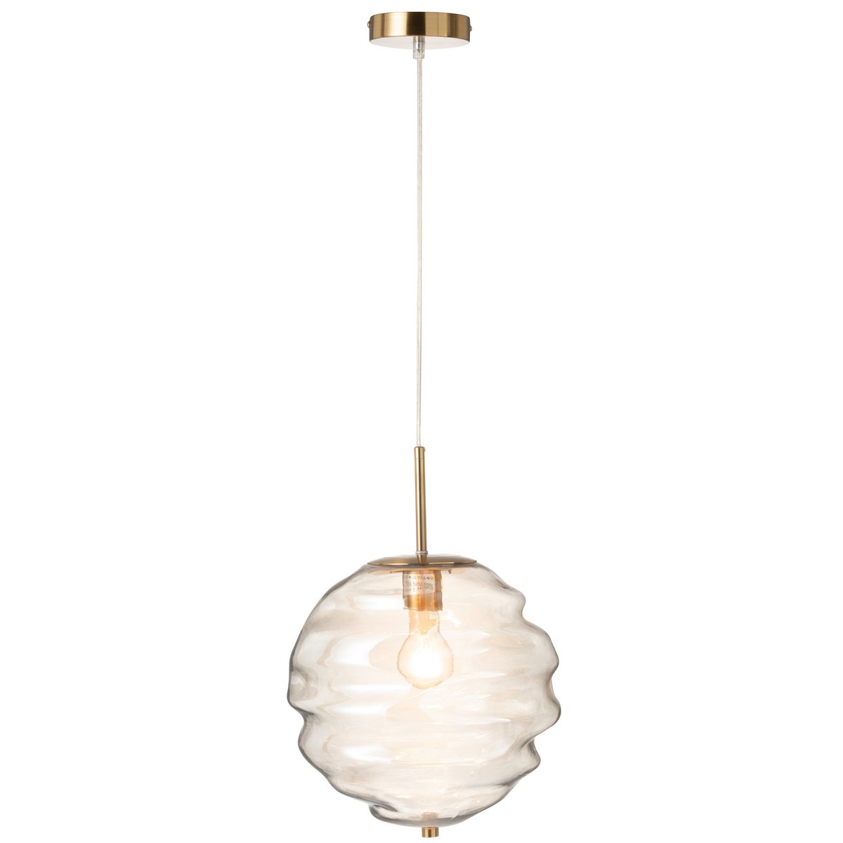 Suspension J-Line Ruche - verre - cognac clair