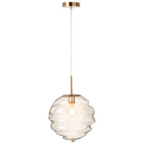 Suspension J-Line Ruche - verre - cognac clair