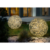 LED Boule extérieure "Mistle" Ø 50 cm, pour l'extérieur, lampadaire - métal - aluminium - avec LED intégré - Décoration à l'extérieur
