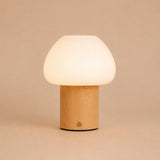 Lampe rechargeable en bois marron clair Fynn