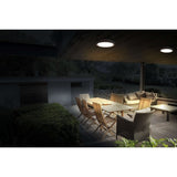 Lampe murale extérieure LED "Mio" Ø 27 cm en métal et plastique colorants en anthracite, IP54 pour l'entrée, le balcon, la terrasse