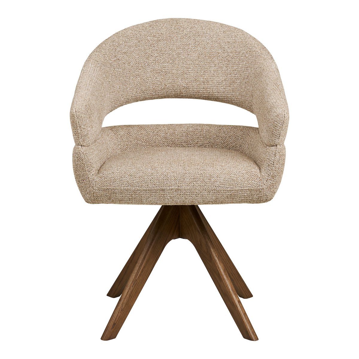 Vue latérale de la chaise pivotante Dover, design scandinave