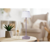 Lampe de batterie solaire "Emmi" 38 cm de haut, parapluie Ø 13 cm, métal en mûre et plastique blanc, pour la zone extérieure, cct.