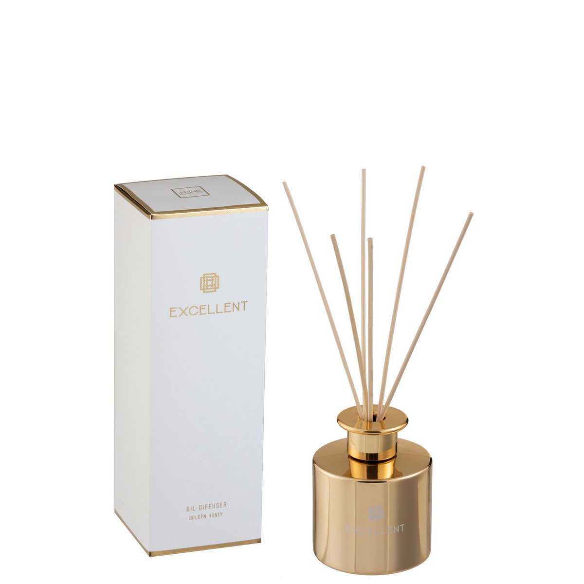 Flacon de bâtonnets parfumés J-Line avec bouchon doré