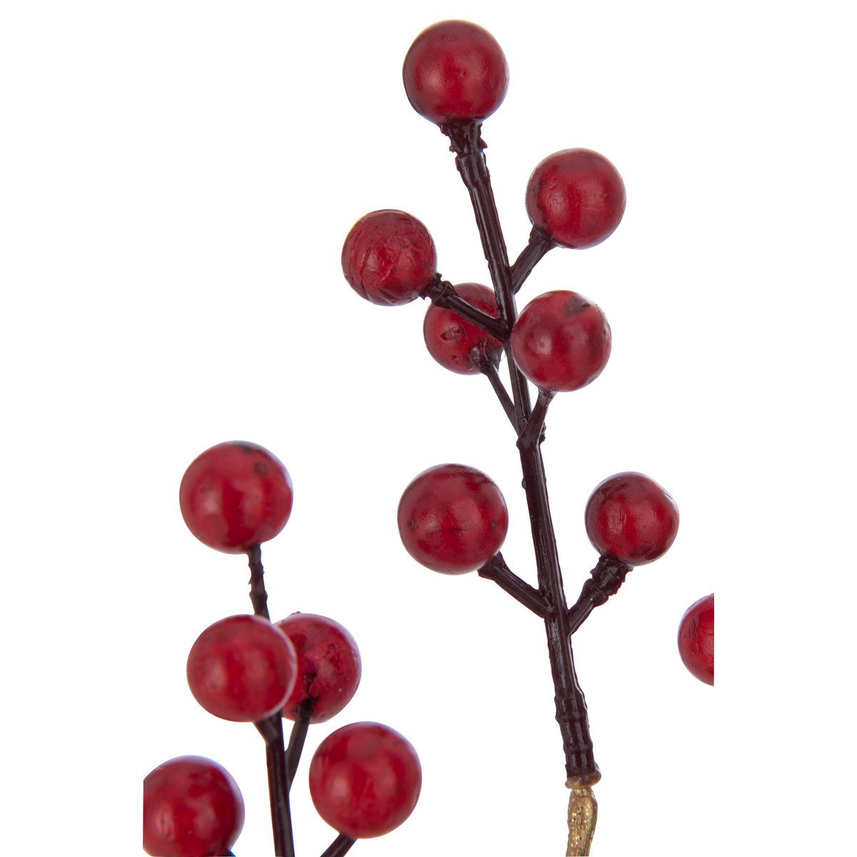 Branche décorative J-Line en rouge et or, vue d'ensemble